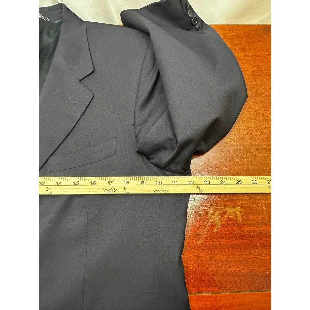 Santorelli Roma Men's Blazer Sport‎ Coat Navy 44R Pure Wool Business Core Italy